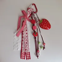 Original Cute Strawberry Bag Accessories Women's Fashion High-End PVC Printing Bag Accessories Sweet Style Bag Accessories main image 5