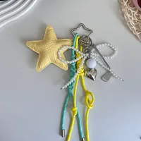 Star Pearl Bow Heart-Shaped Car Key Case Decorative Hanging Chain Summer Mobile Phone Accessories PVC Material main image 5