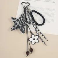 Fashion New XINGX Pattern Beaded Braided Rope Package Pendant Keychain Accessories Pu Material Personalized Design Ornaments sku image 1