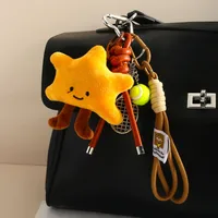 Samsung-Shaped Plush Key Chain Bag Accessories Sweet Girl Doll Tennis Key Chain Handmade Design Fashion Personalized Blogger Item main image 1