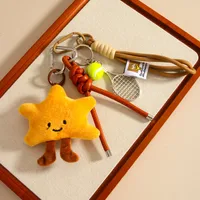 Samsung-Shaped Plush Key Chain Bag Accessories Sweet Girl Doll Tennis Key Chain Handmade Design Fashion Personalized Blogger Item main image 3
