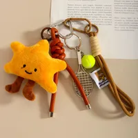 Samsung-Shaped Plush Key Chain Bag Accessories Sweet Girl Doll Tennis Key Chain Handmade Design Fashion Personalized Blogger Item main image 4