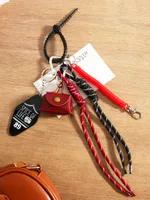 Fashion Leopard Leather Mini Bag With Braided Rope Mobile Phone Pendant High-End Good Texture Personality Half-Handmade Design sku image 2