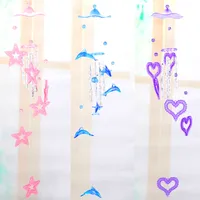 New Style Couple Plastic Crystal Wind Chimes Home Window Door Decoration Car Accessories Acrylic Wind Chimes main image 1