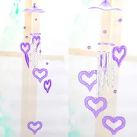 New Style Couple Plastic Crystal Wind Chimes Home Window Door Decoration Car Accessories Acrylic Wind Chimes sku image 4