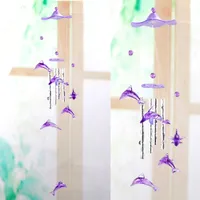 New Style Couple Plastic Crystal Wind Chimes Home Window Door Decoration Car Accessories Acrylic Wind Chimes sku image 9