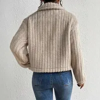 Women's Short Autumn And Winter Double-Sided Velvet Jacket Long Sleeve Lapel Single Button Fashion Simple European Style main image 2