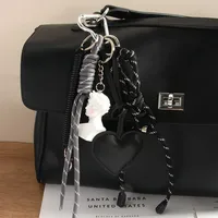 Artistic Style David Statue Pink Blush Pearl Chain Black Pu Material Ornaments Suitable For Simple And Elegant Personalized Design Of Bags main image 2