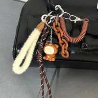 Style Cartoon Bear Lili Mobile Phone Strap Braided Rope Package Pendant Accessories Personalized Mixed Material Kitty  Gift main image 1