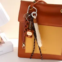 Style Cartoon Bear Lili Mobile Phone Strap Braided Rope Package Pendant Accessories Personalized Mixed Material Kitty  Gift main image 3