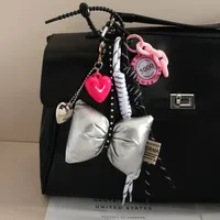 New InS-style Bow Heart-shaped Leather Woven Rope Bag With Cotton Handbag Decoration main image 1