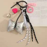 New InS-style Bow Heart-shaped Leather Woven Rope Bag With Cotton Handbag Decoration main image 2