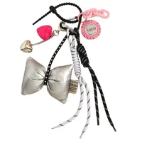 New InS-style Bow Heart-shaped Leather Woven Rope Bag With Cotton Handbag Decoration main image 4