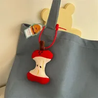 Creative Cute Apple Nuclear Doll Toy Plush Key Chain Ornaments Bite Apple Pp Cotton Material Other Printing main image 2