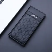 Men's Long Slim Leather Wallet Multiple Card Slots Ultra-Thin Financial Wallet Men's Wallet Lightweight Synthetic Fiber Lining main image 1