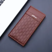 Men's Long Slim Leather Wallet Multiple Card Slots Ultra-Thin Financial Wallet Men's Wallet Lightweight Synthetic Fiber Lining main image 3