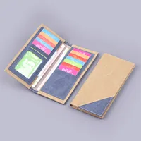 Men's Long Canvas Wallet Can Be Customized Card Holder Two-in-One Ticket Holder Denim Fabric Geometric Pattern Simple Style Lightweight main image 3
