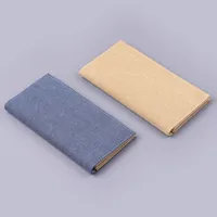 Men's Long Canvas Wallet Can Be Customized Card Holder Two-in-One Ticket Holder Denim Fabric Geometric Pattern Simple Style Lightweight main image 4