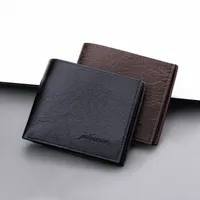 Men's Short Slim Wallet With Zipper Can Hold Driving License Ultrathin And Simple Style Leather Wallet Suitable For Teenagers And College Students main image 1
