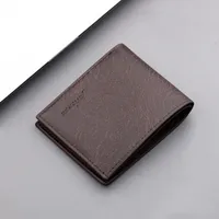 Men's Short Slim Wallet With Zipper Can Hold Driving License Ultrathin And Simple Style Leather Wallet Suitable For Teenagers And College Students main image 2