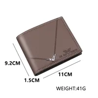 Men's New Short Wallet Business Style Ultra-Light Wear-Resistant Factory Direct Selling Men's Leather Wallet Card Holder main image 2