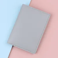 Leather Passport Case Multi-Functional Men's Driving License Certificate Ticket Card Bag Urban Simple Style Ultra Light sku image 6