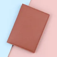 Leather Passport Case Multi-Functional Men's Driving License Certificate Ticket Card Bag Urban Simple Style Ultra Light sku image 8