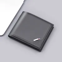 Men's New Business Wallet Factory Direct Sales Leather Card Bag Ultralight Geometric Pattern Elite Style Men's Wallet main image 1