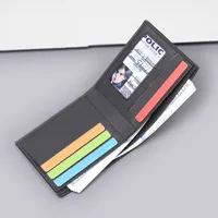 Men's New Business Wallet Factory Direct Sales Leather Card Bag Ultralight Geometric Pattern Elite Style Men's Wallet main image 4