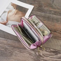 Dual-Use Large Capacity Women's Wallet Retro Fashion Crocodile Pattern Multifunctional Tote Fashion Solid Color Polyester Lining Material main image 4