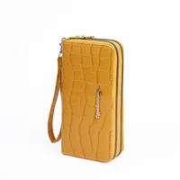 Dual-Use Large Capacity Women's Wallet Retro Fashion Crocodile Pattern Multifunctional Tote Fashion Solid Color Polyester Lining Material main image 5