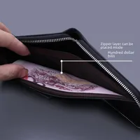 Men's Short Zip Canvas Wallet Vintage Oxford Cloth Simple Fashion Multi-Card-Slot Geometric Pattern Expandable Wallet main image 2