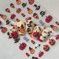 Cartoon Style Cute Retro Pumpkin Nail Decals Nail Stickers Nail Sticker sku image 2