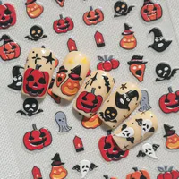 Cartoon Style Cute Retro Pumpkin Nail Decals Nail Stickers Nail Sticker main image 3