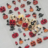 Cartoon Style Cute Retro Pumpkin Nail Decals Nail Stickers Nail Sticker main image 4