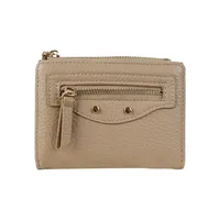 New Women's Short Portable Rivet Litchi Pattern Coin Purse Mini Wallet Small Fashion PU Leather Simple Style Lightweight main image 5