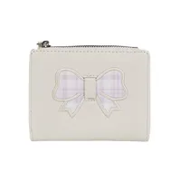 Fashion Bowknot Wallet Women's Short Cute PU Leather Multifunctional Bifold Zipper Coin Purse Sweet Cartoon sku image 1