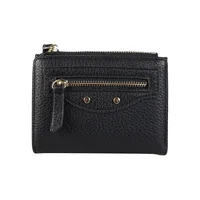 New Women's Short Portable Rivet Litchi Pattern Coin Purse Mini Wallet Small Fashion PU Leather Simple Style Lightweight sku image 1