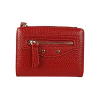 New Women's Short Portable Rivet Litchi Pattern Coin Purse Mini Wallet Small Fashion PU Leather Simple Style Lightweight sku image 5