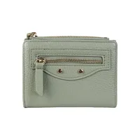 New Women's Short Portable Rivet Litchi Pattern Coin Purse Mini Wallet Small Fashion PU Leather Simple Style Lightweight sku image 6
