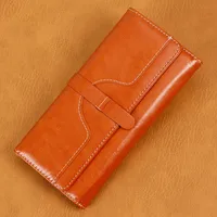 Fashion Ladies Wallet Handbag Large Capacity Vintage Polyester Lining Pu Material Solid Color Trendy All-Match Clutch sku image 3