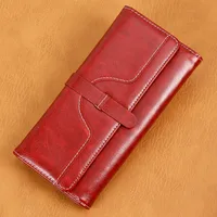 Fashion Ladies Wallet Handbag Large Capacity Vintage Polyester Lining Pu Material Solid Color Trendy All-Match Clutch sku image 4