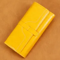 Fashion Ladies Wallet Handbag Large Capacity Vintage Polyester Lining Pu Material Solid Color Trendy All-Match Clutch sku image 5