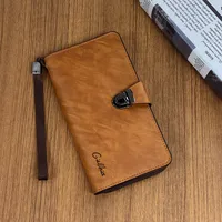 Retro Lock Long Men's Wallet Casual Zipper Handbag Ultra-Light Breathable Anti-Theft High-End Multi-Functional Leisure main image 2
