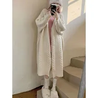 Universal Long Knitted Cardigan Women's Loose Slim Jacket Knee-Length Spring And Autumn New Casual And Comfortable main image 2