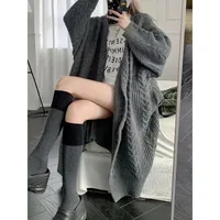 Universal Long Knitted Cardigan Women's Loose Slim Jacket Knee-Length Spring And Autumn New Casual And Comfortable main image 4