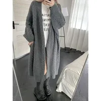 Universal Long Knitted Cardigan Women's Loose Slim Jacket Knee-Length Spring And Autumn New Casual And Comfortable sku image 10