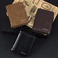 Men's Short Business Wallet Vintage PU Leather Multiple Card Slots Wallet Fashion Durable Suitable For Daily Use Street Style High Street Style main image 1