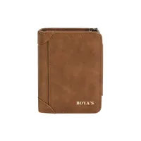 Men's Short Business Wallet Vintage PU Leather Multiple Card Slots Wallet Fashion Durable Suitable For Daily Use Street Style High Street Style sku image 1