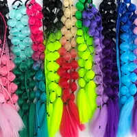 Handmade Knitting Lantern Bubble Braid Wig For Men And Women High Temperature Silk Material main image 4